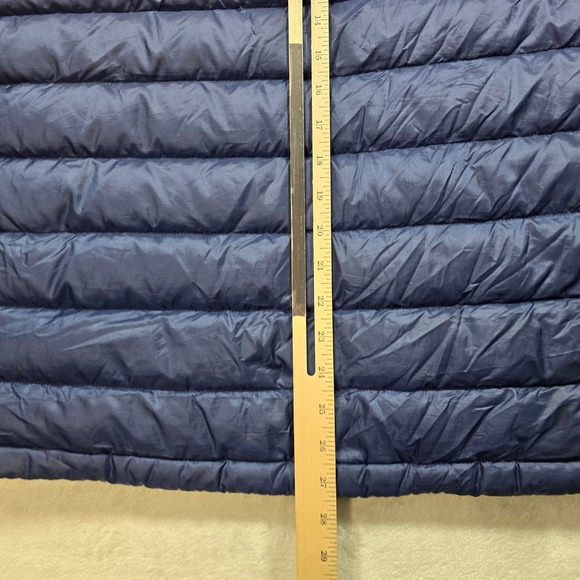 Marmot Azos Down Puffer Jacket Mens XL Blue 700 Fill Altered Sleeves Womens 1X - Picture 9 of 14